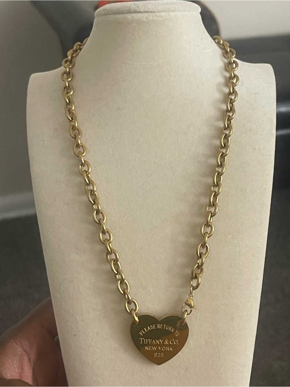 Gold Stainless Steel Pendant Charm Necklace